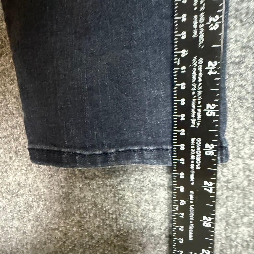 Democracy Jeans Women 8 Blue Dark Wash Ab Solution Straight Leg Slimming Stretch - Picture 12 of 14